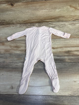 Bamboo Little Solid Zippered Footie Pink sz 0-3m
