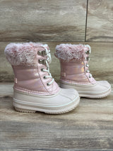 London Fog Faux Fur Winter Snow Boots Pink sz 7C