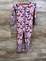 Little Sleepies Bamboo Butterfly Convertible Sleeper Pink sz 6-12m