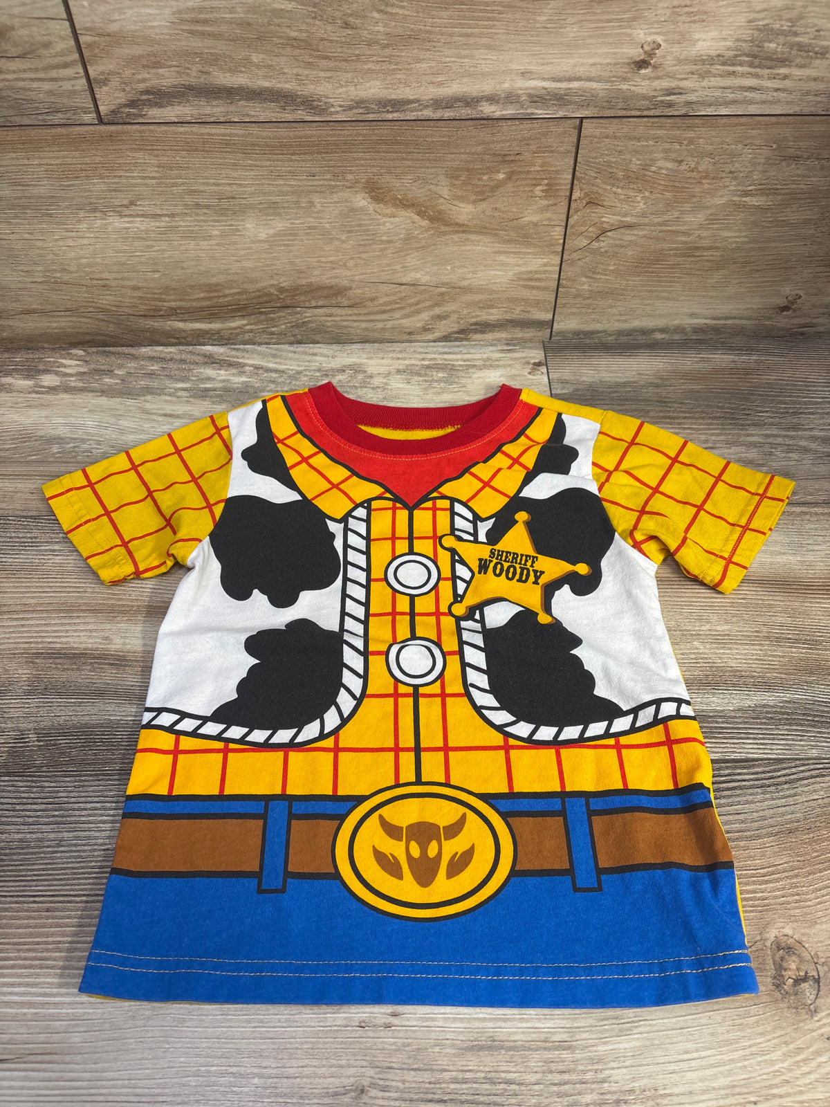 Disney Pixar Toy Story Woody Shirt Yellow sz 4T