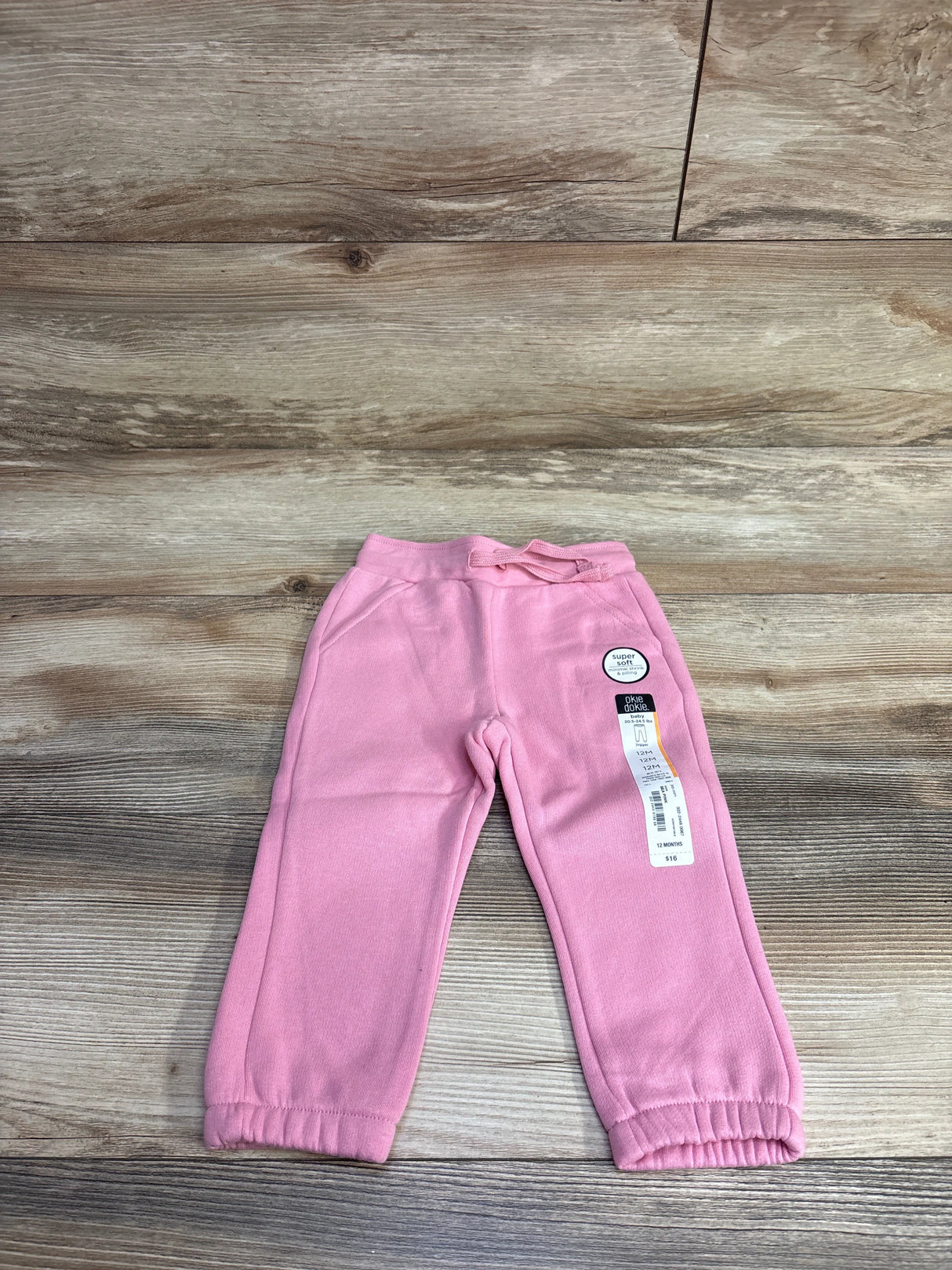 NEW Okie Dokie Sea Pink Joggers sz 12m