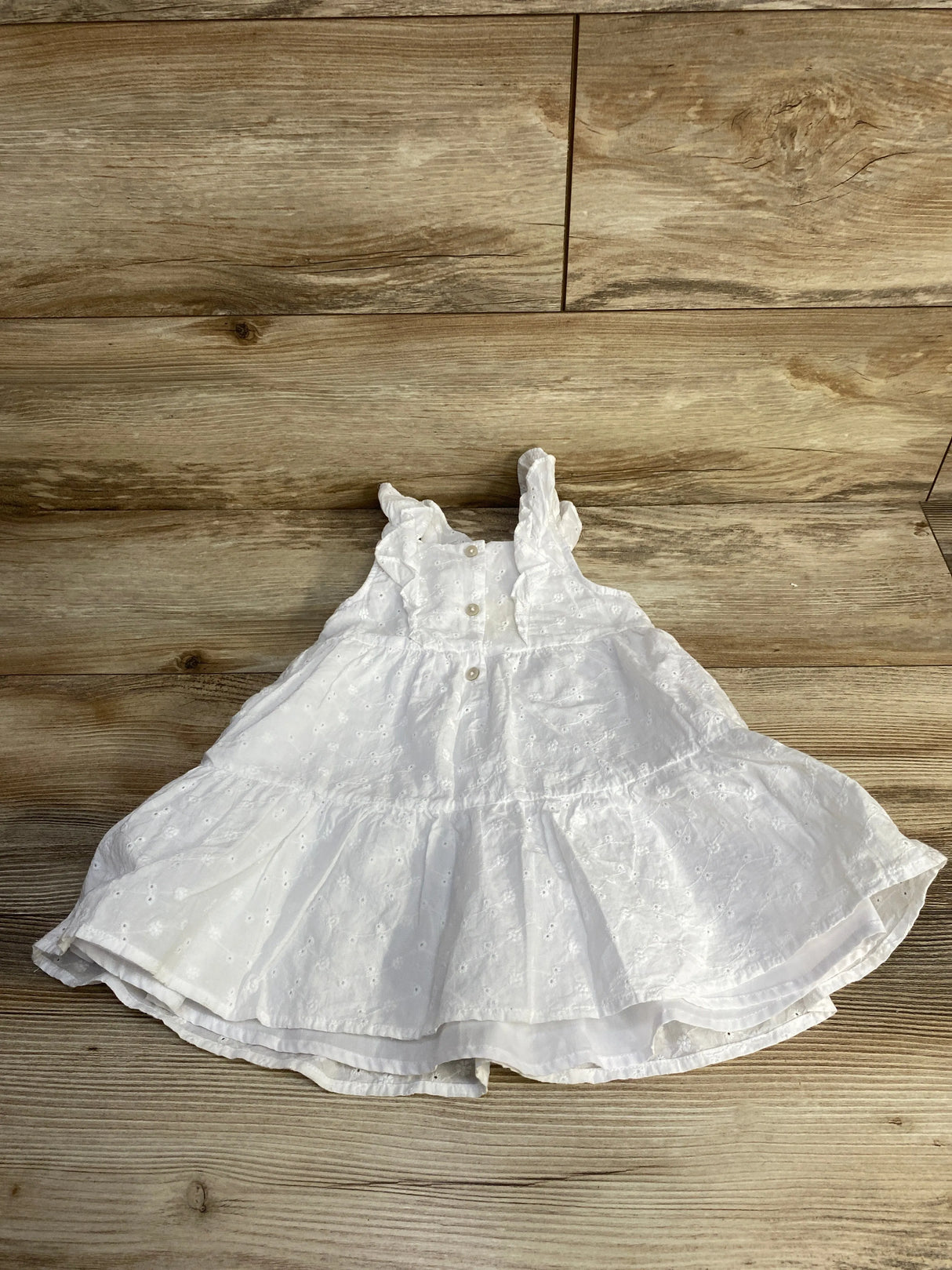 First Impressions Embroidered Eyelet Dress White sz 18m