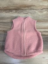 Old Navy Sherpa Full Zip Vest Pink sz 18-24m