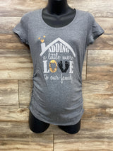 Motherhood Maternity Adding A Little More Love Shirt Grey sz XS