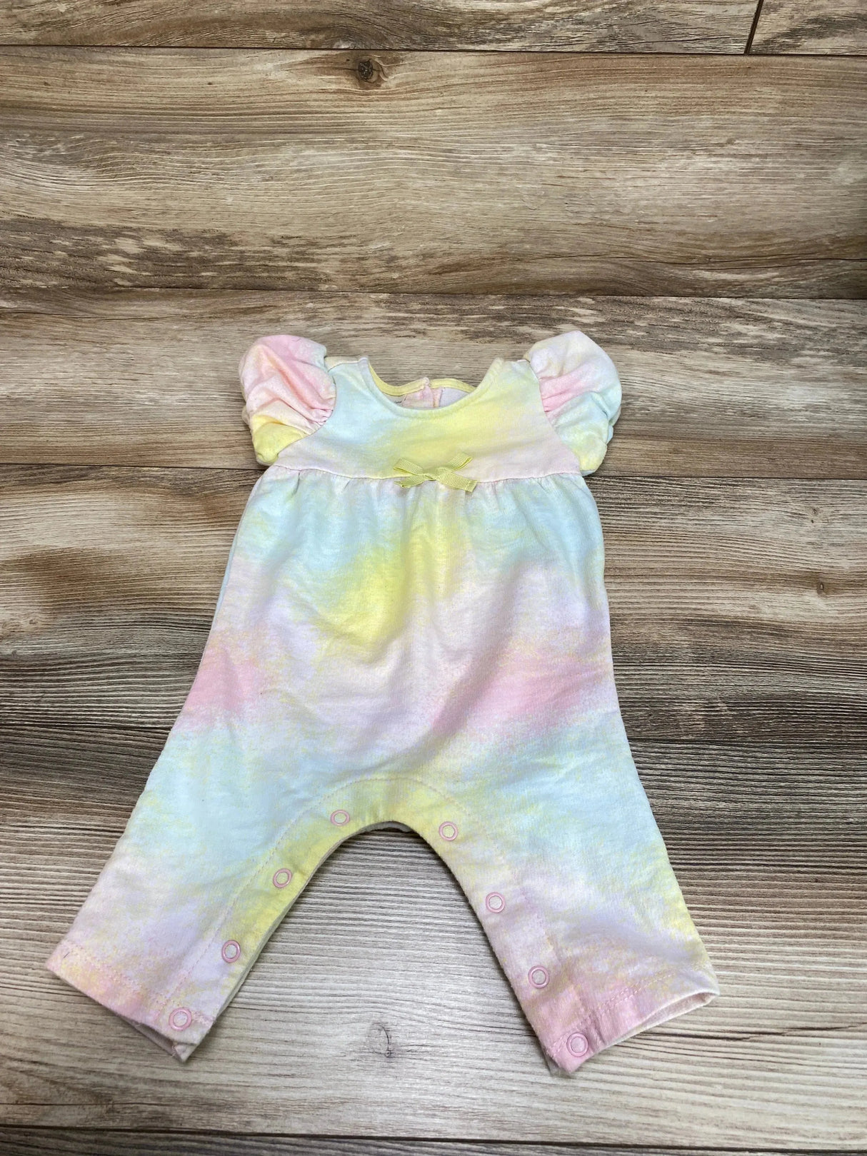 First Impressions Tie-Dye Romper Yellow sz 0-3m