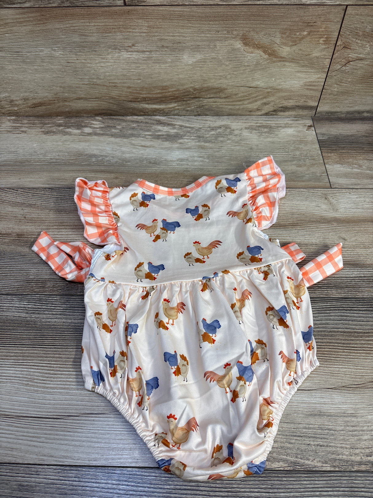 NWOT Adobabirl Smocked Farm Bubble Romper Ivory sz 12-18m
