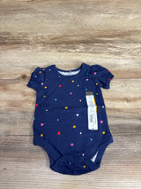 NEW Okie Dokie Navy Blue Puff Sleeve Bodysuit sz Newborn