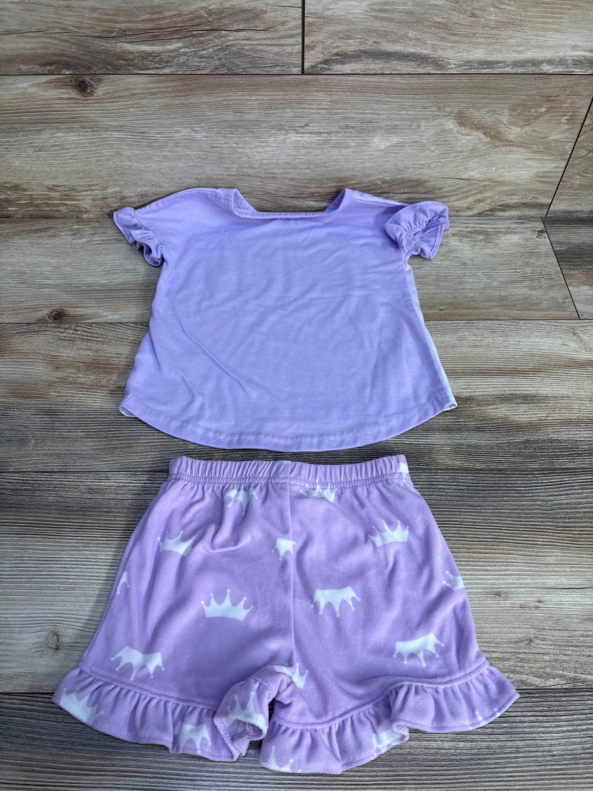 Disney Princess 2pc Flutter Sleeve Pajama Set Lilac sz 2T