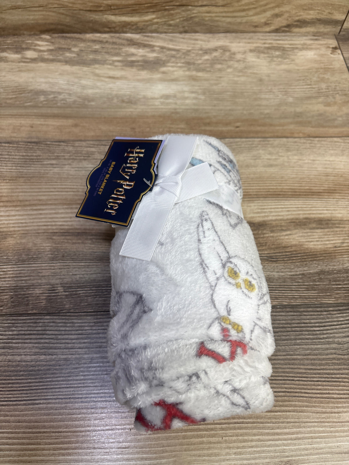 NEW Warner Brothers Harry Potter Plush Baby Blanket, White 30x36''
