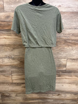 H&M Mama Maternity Nursing Dress Green sz Medium