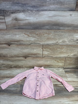 Tommy Bahama Gingham Button Up Shirt Pink sz 5/6T