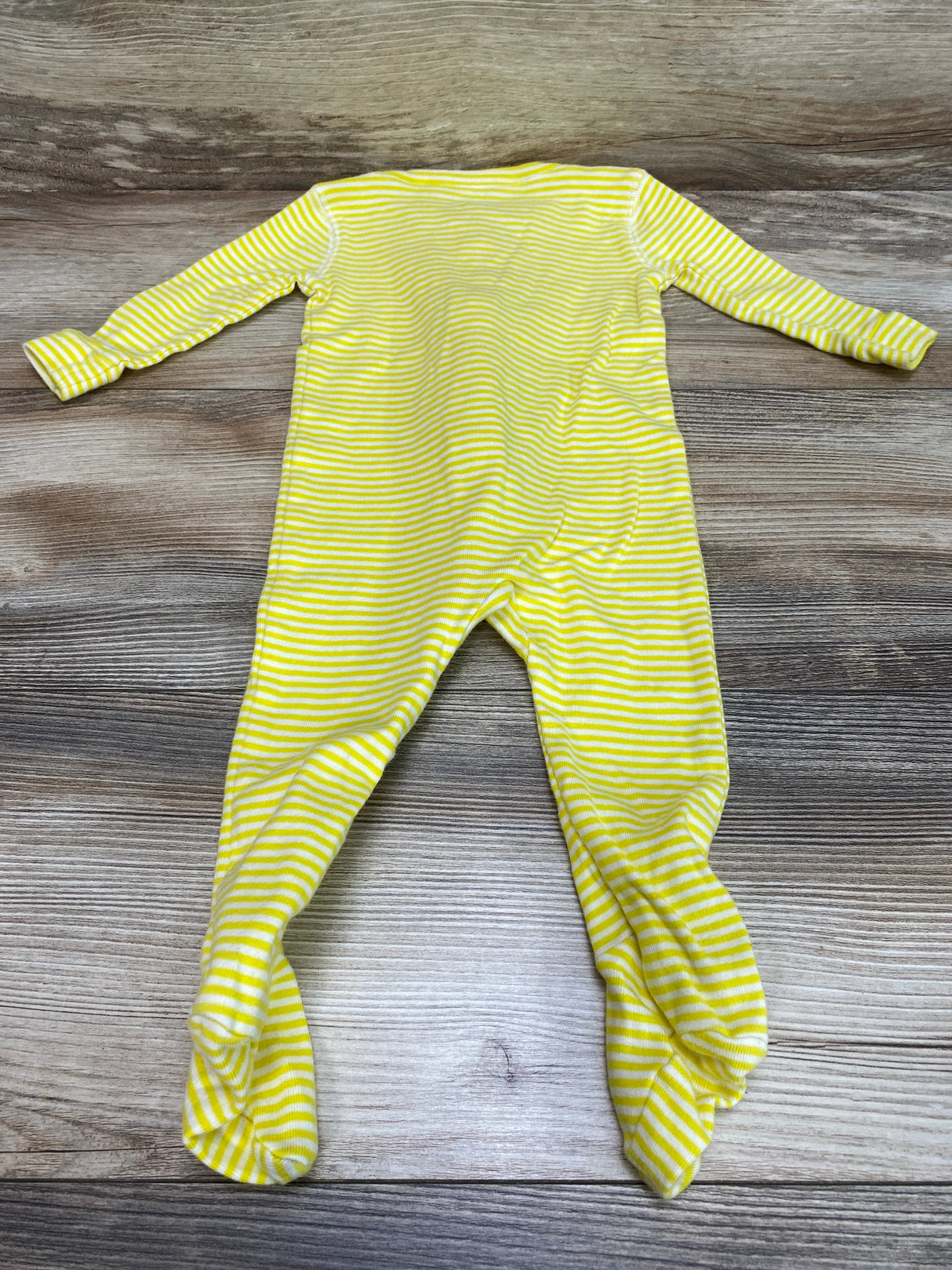 Primary Organic Striped Sleeper Yellow sz 6-9m