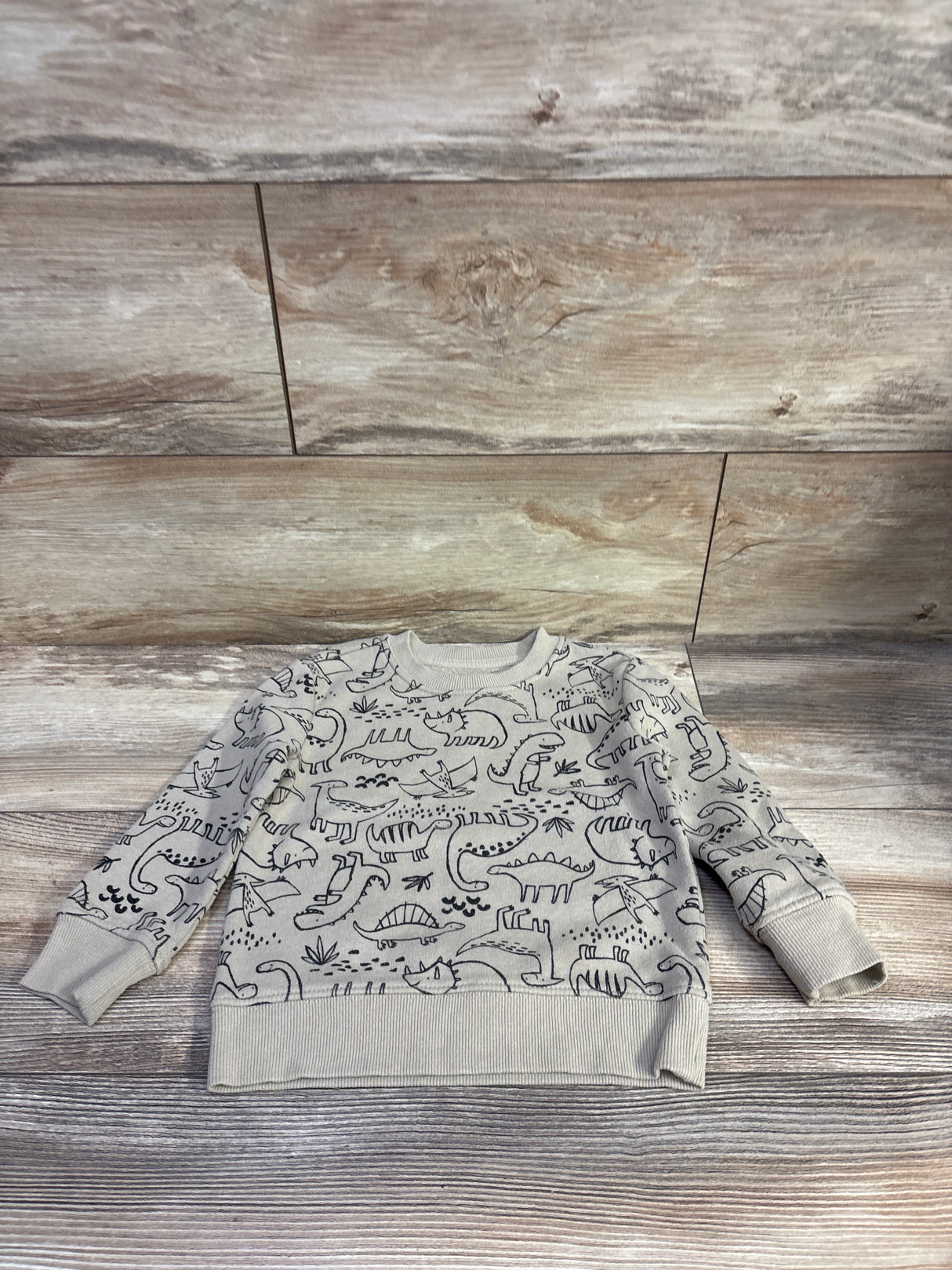 Maximus Rex Dinosaur Pullover Sweatshirt Tan sz 2T