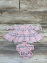Carter's 2pc Long Sleeve Dress & Bloomers Pink sz 3m
