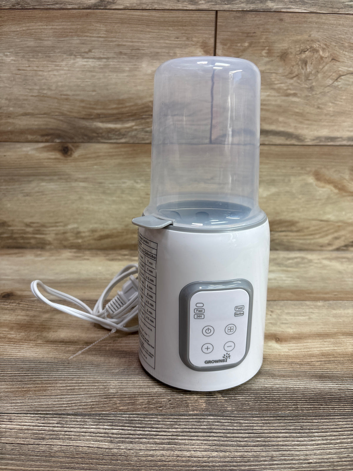 Grownsy Baby Bottle Warmer, White