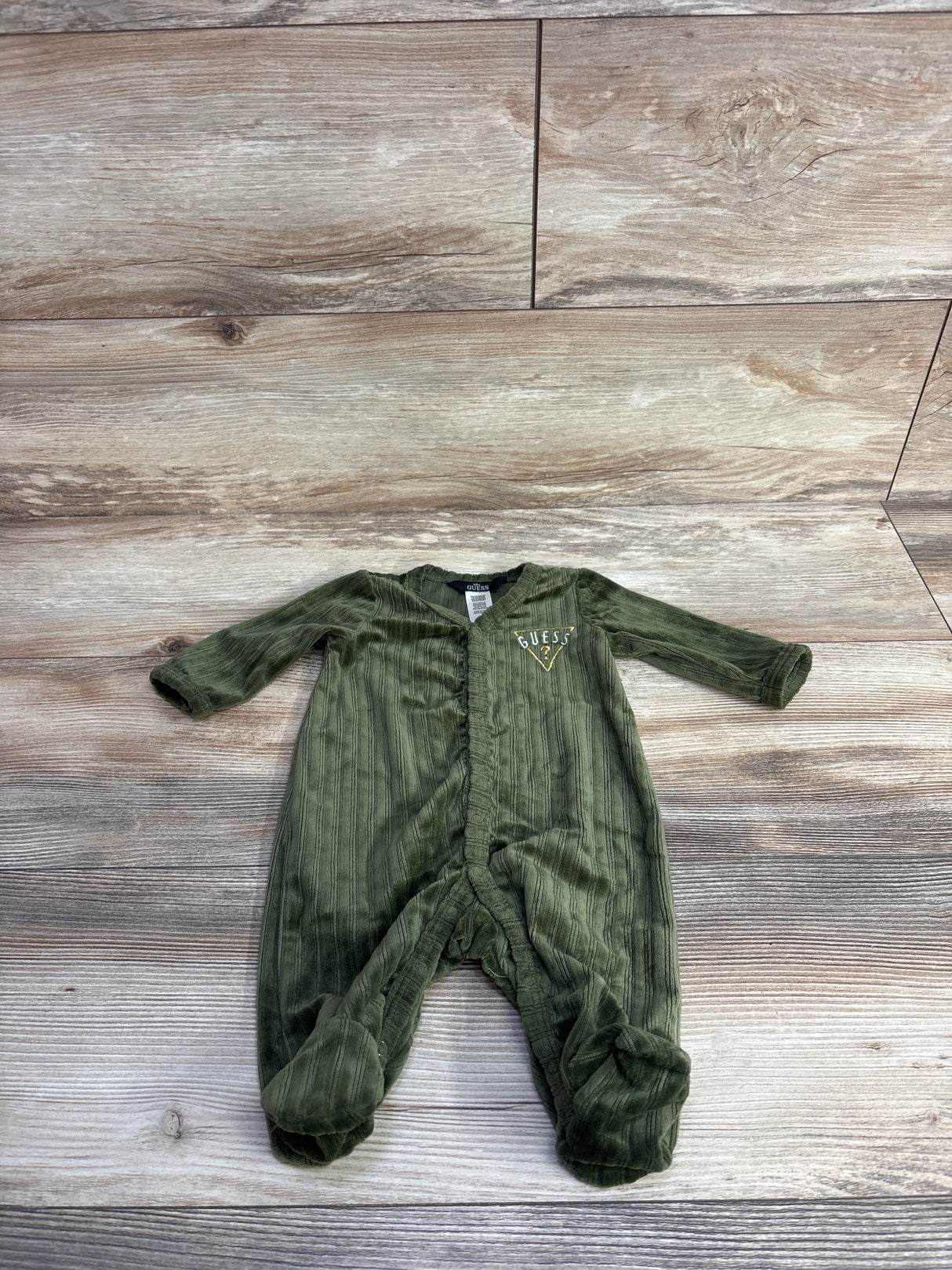 Baby Guess Velvet Footed Coverall Emerald sz 0-3m