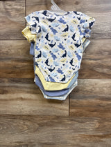 NEW Wonderluxe 5pk Bodysuit Set Blue sz 0/3m