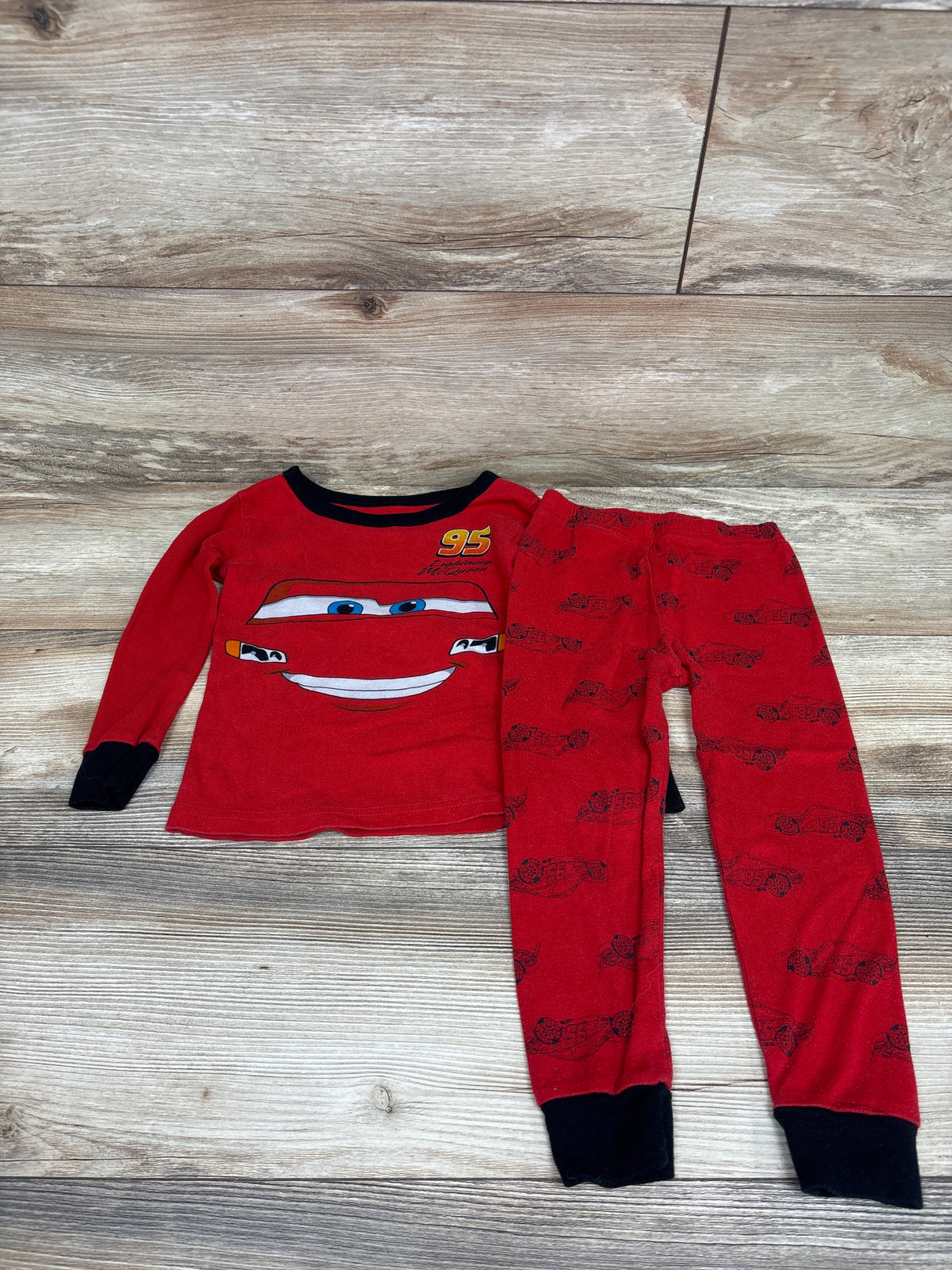 Disney Pixar Cars 2pc Pajama Set Red sz 4T