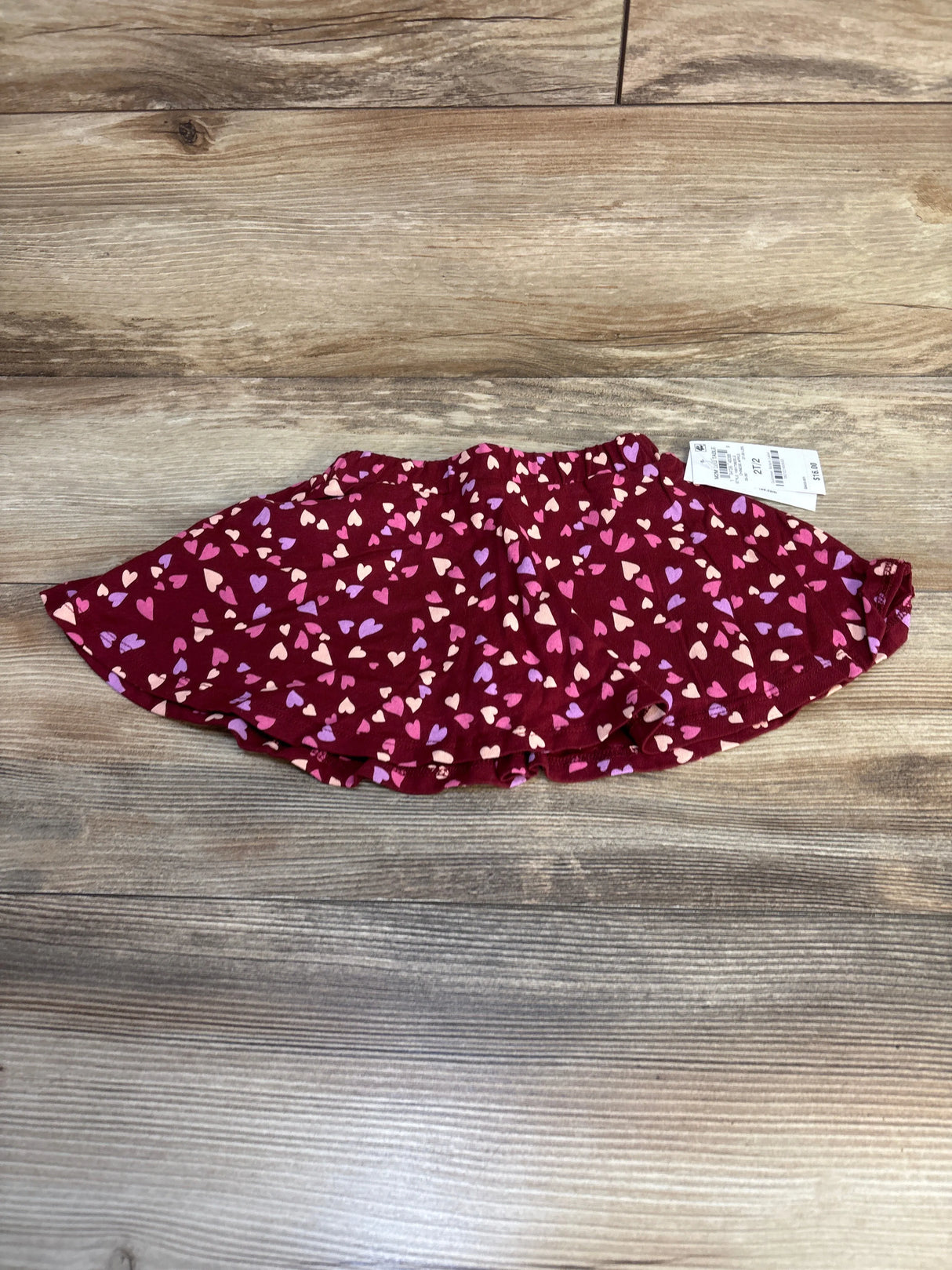 NEW Epic Threads Heart Print Skort Burgundy sz 2T