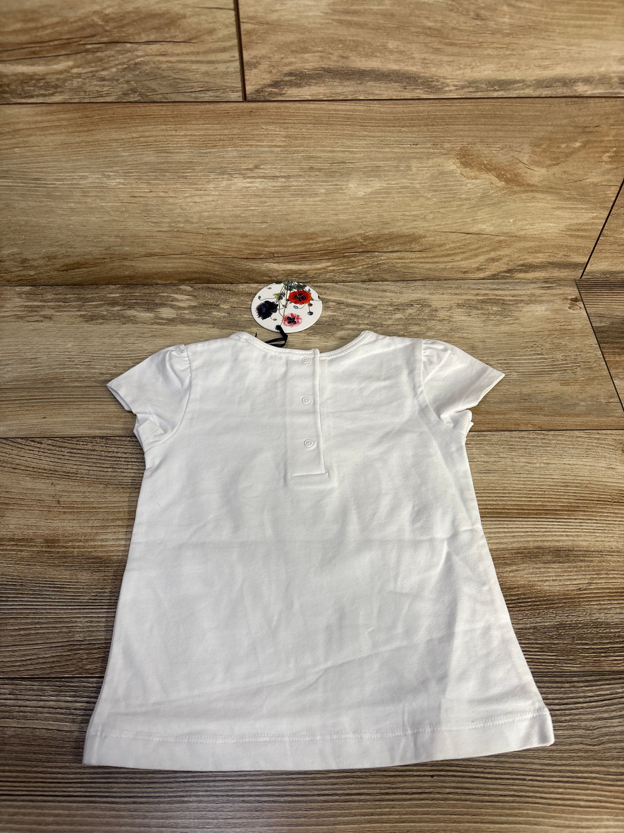 NEW Tessa James Liberty Floral Birdie Tee White sz 18/24m