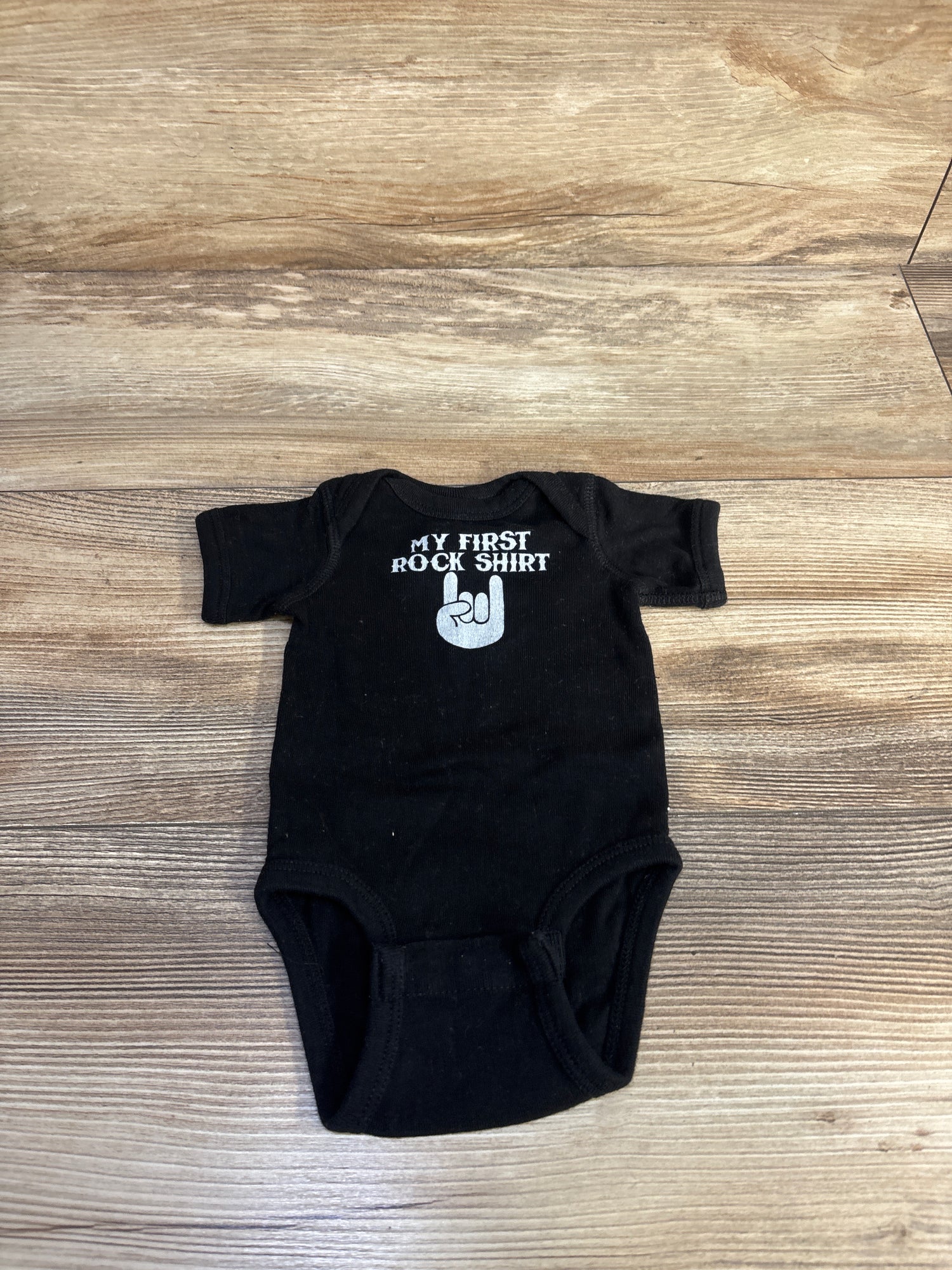 Rabbit Skins My First Rock Shirt Bodysuit Black sz Newborn