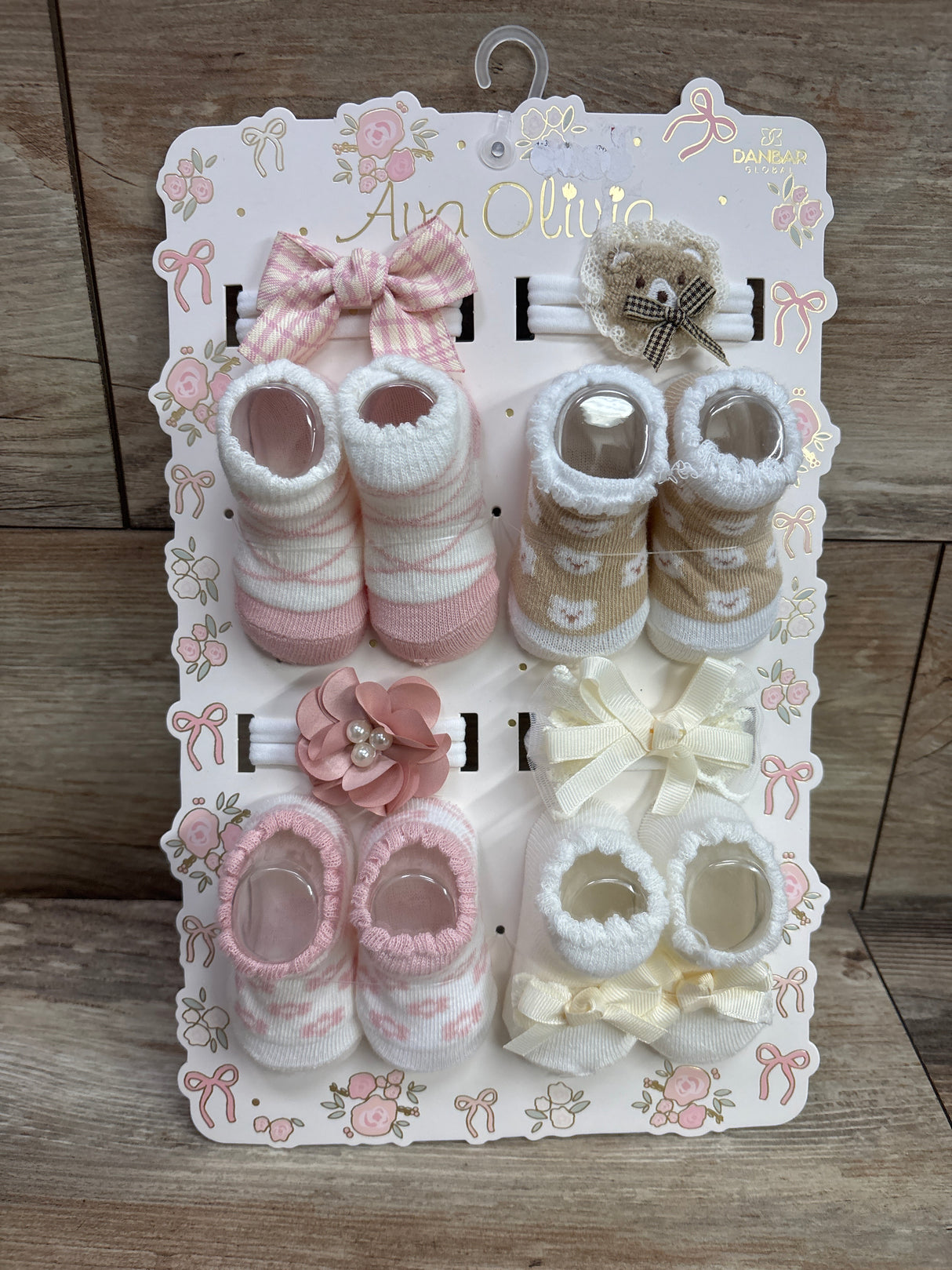 NEW Danbar Global Ava Olivia 8pc Bootie & Headband Set One Size