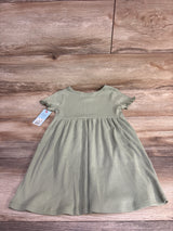 NEW Cat & Jack Ribbed Dress Olive sz 4T