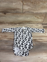Kate Quinn Bamboo Henley Dragon Print Bodysuit White sz 6-12m