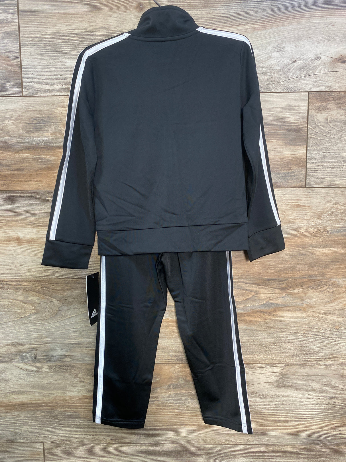 NEW Adidas Color Block Tricot Jacket & Pants Set Black sz 4T