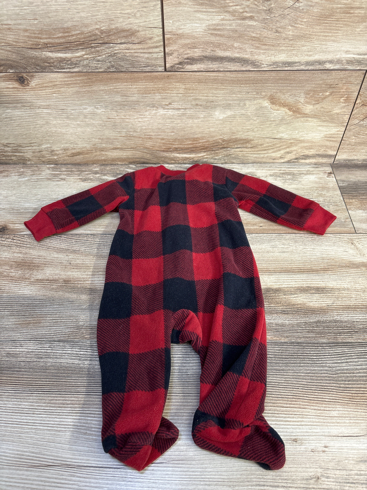 Child Of Mine Plaid Blanket Sleeper Red sz 0-3m