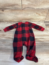 Child Of Mine Plaid Blanket Sleeper Red sz 0-3m