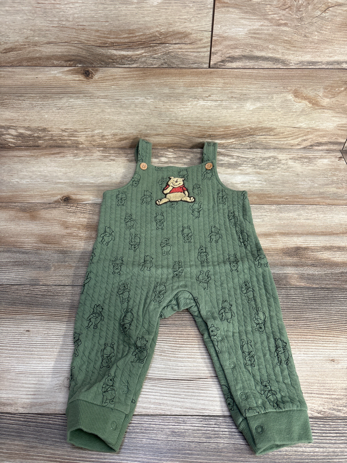 Disney Baby Winnie The Pooh Overalls Green sz 18m