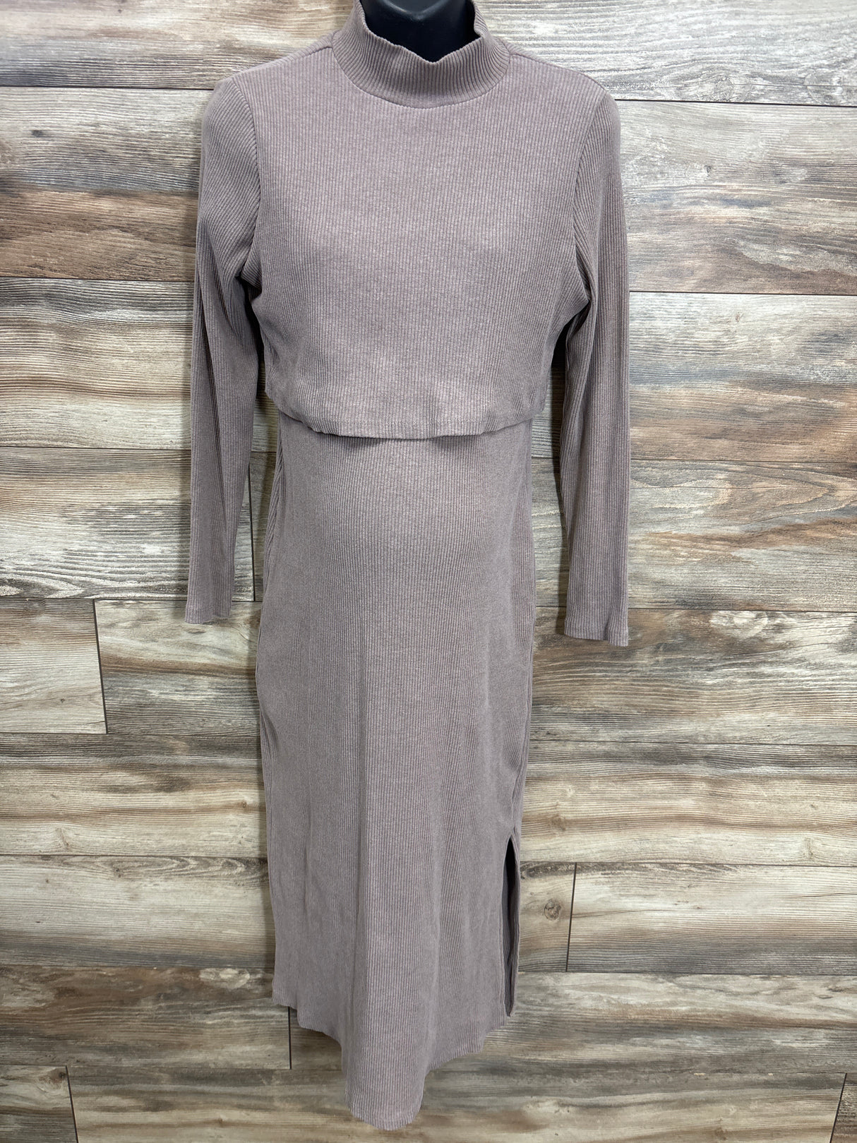 Old Navy Maternity Rib-Knit Nursing Dress Brown sz Medium