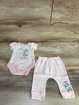 Disney Baby 2pc Minnie Mouse Bodysuit & Joggers Pink sz Newborn
