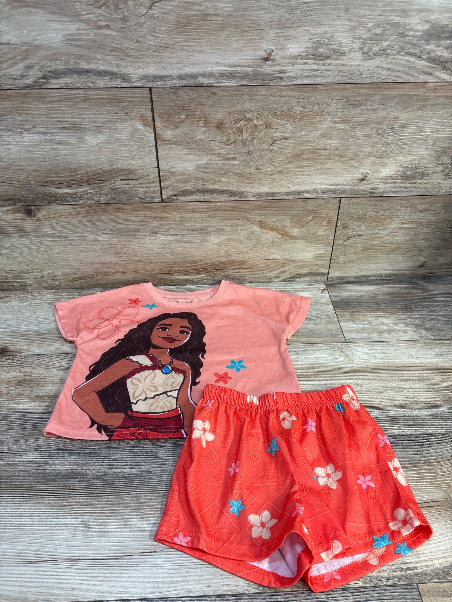 Moana 2 2pc Pajama Set Peach sz 4/5T