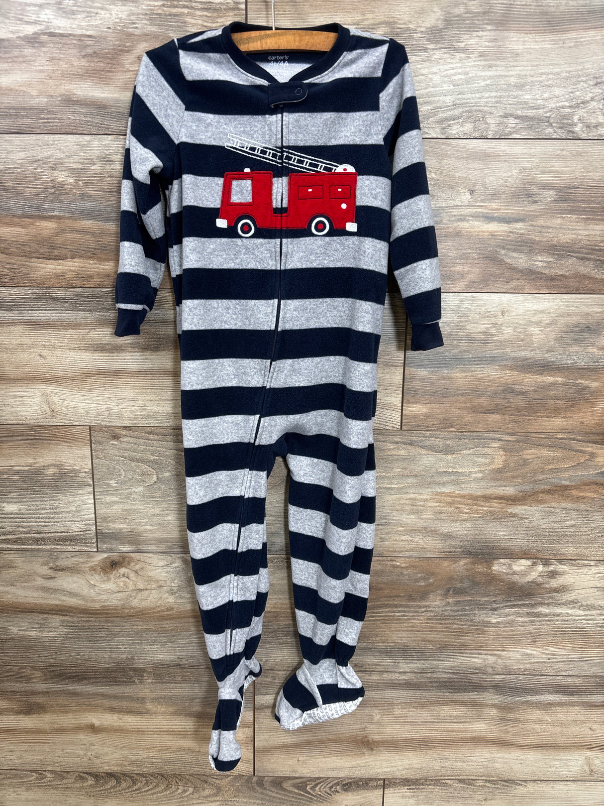 Carter's Firetruck Blanket Sleeper Navy sz 4T