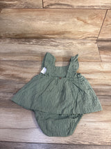 NEW Just One You Crinkle Bodysuit Dress Green sz 3m