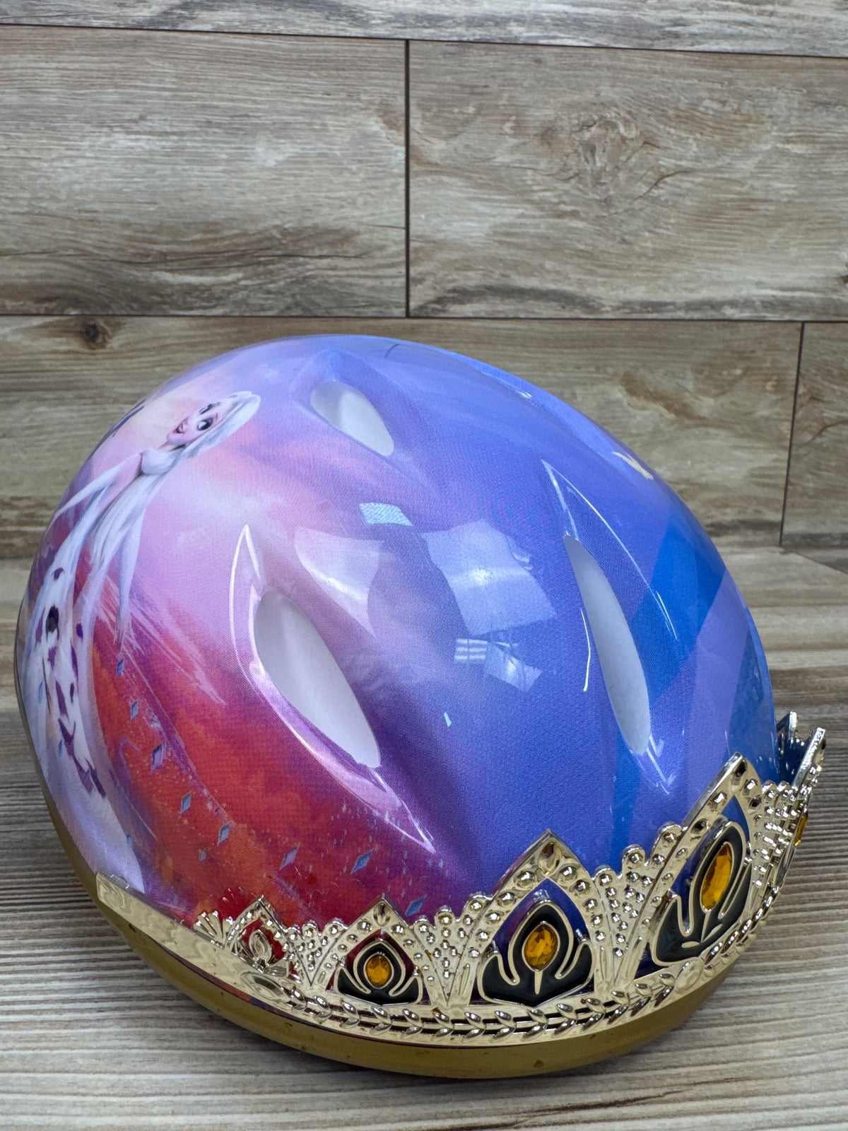 Disney Frozen 2 3D Tiara Child Bike Helmet - Purple 5T+