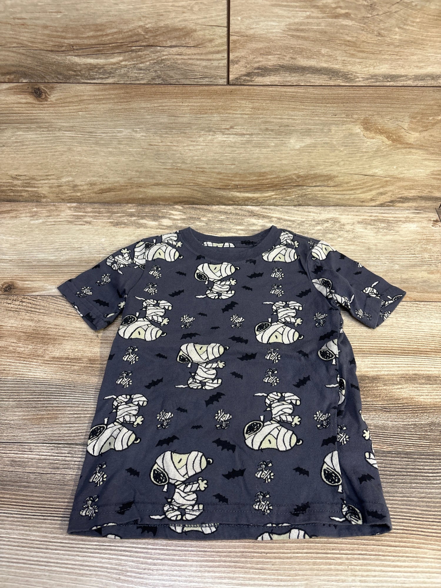 Peanuts Halloween Mummy Shirt Grey sz 2T