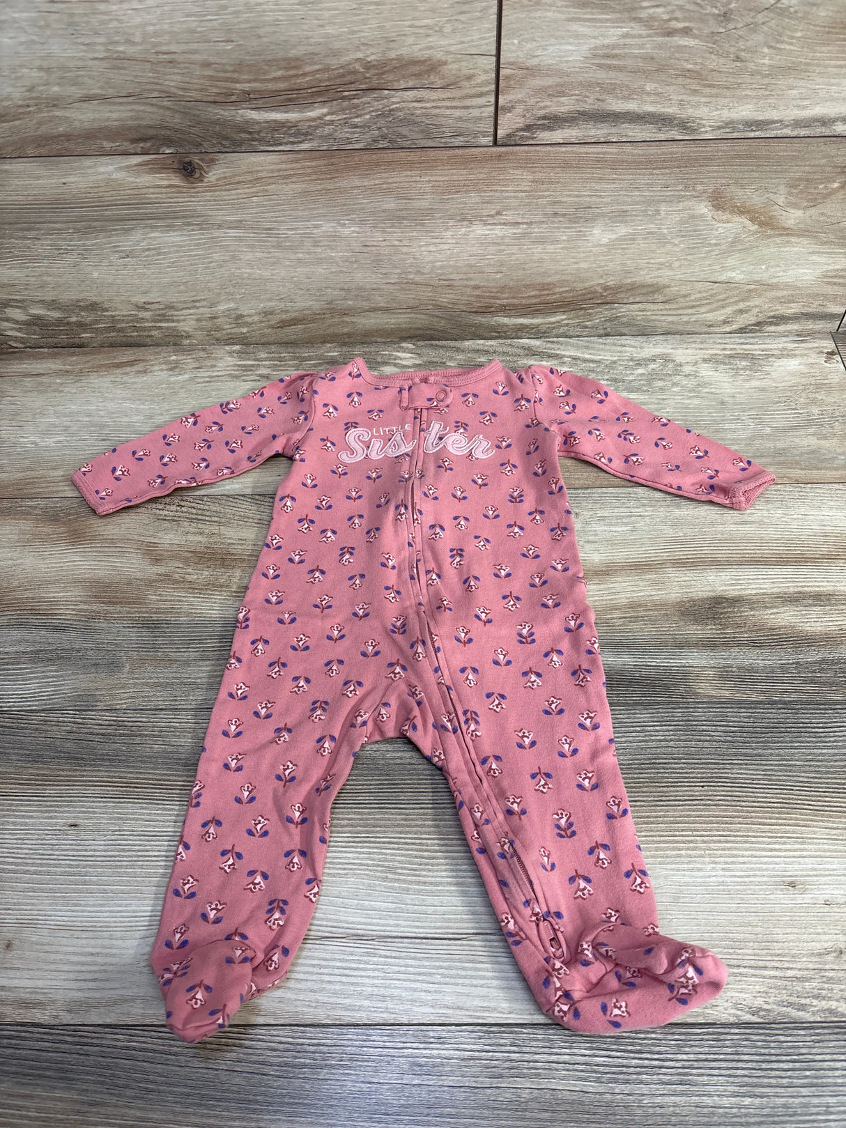 Carter's Floral Little Sister Sleeper Pink sz 9m