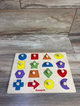 Coogam Montessori Wooden Shape Peg Puzzle