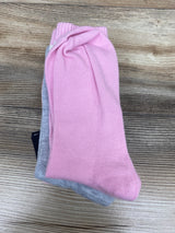 NEW Art Class 3pk Crew Socks Pink sz Large 3-10