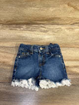 Cat & Jack Denim Eyelet Trim Shorts Blue sz 12m
