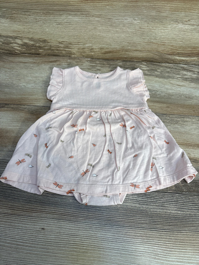 Carter's Dragonfly Print Bodysuit Dress Pink sz 6m - Me n Mommy To Be