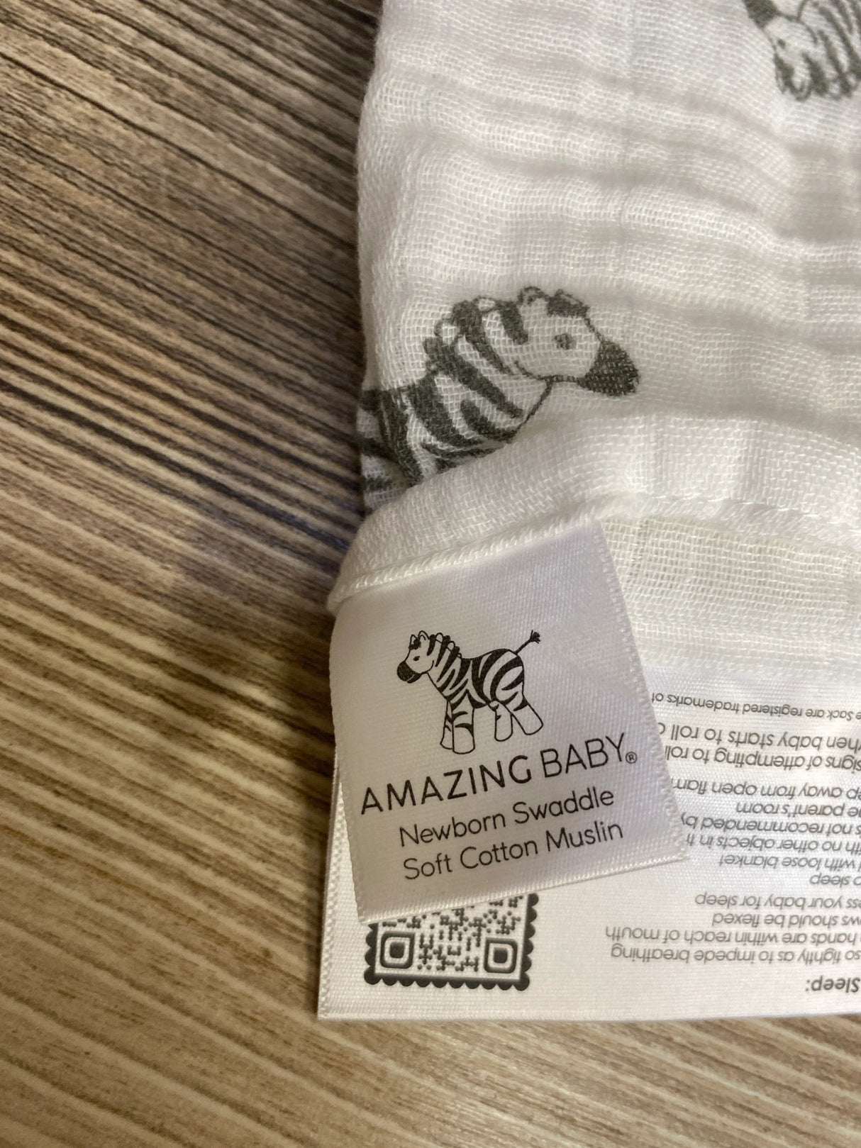 Amazing Baby Newborn Muslin Swaddle Blanket Zebra Print