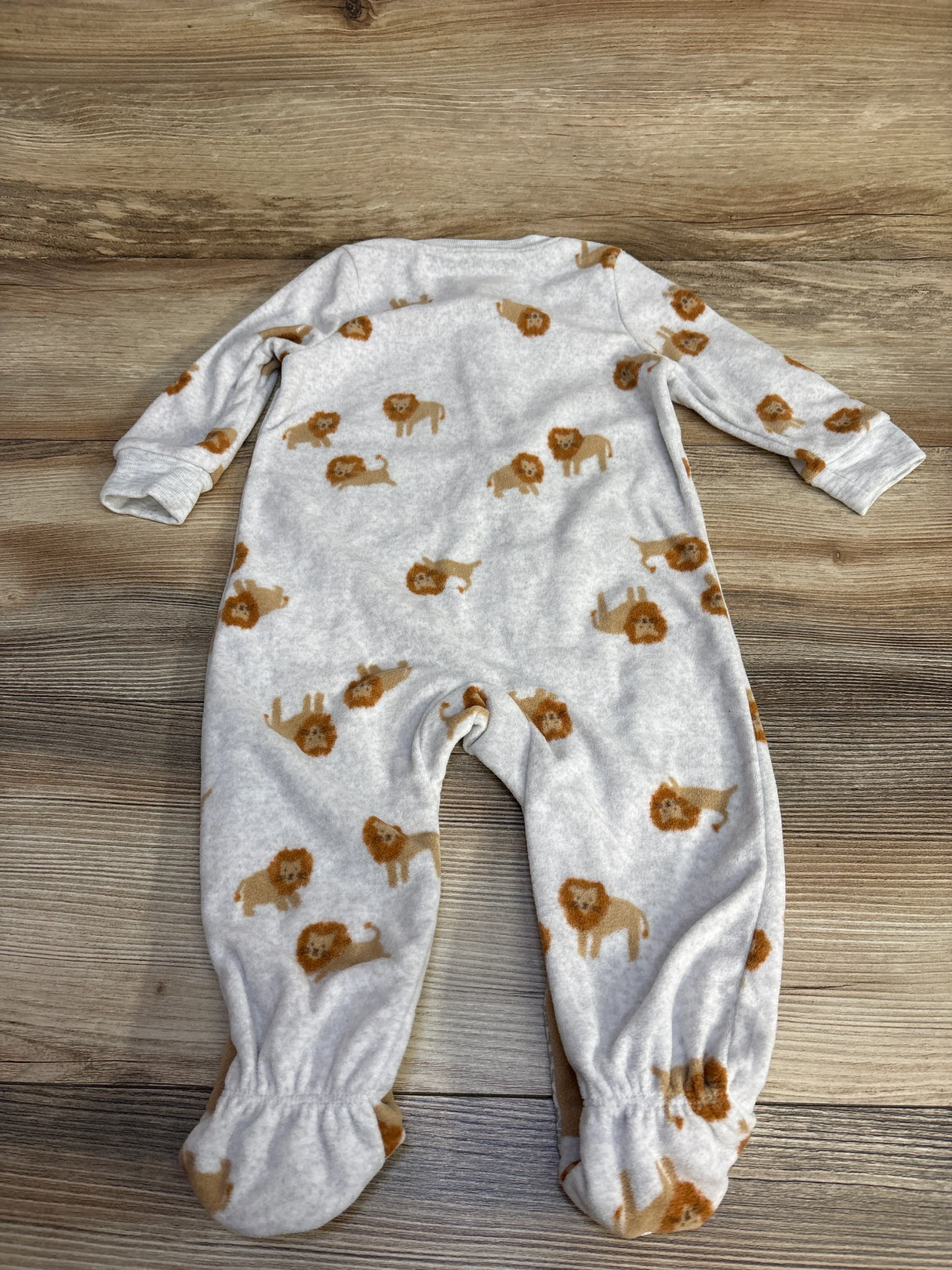 Carter's Lion Print Blanket Sleeper Grey sz 12m - Me n Mommy To Be