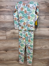 NEW Burt's Bees Baby 2pc Jungle Pajama Set White sz 5T