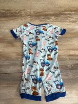 Miozing Farm Print Short Romper Blue sz 6-12m