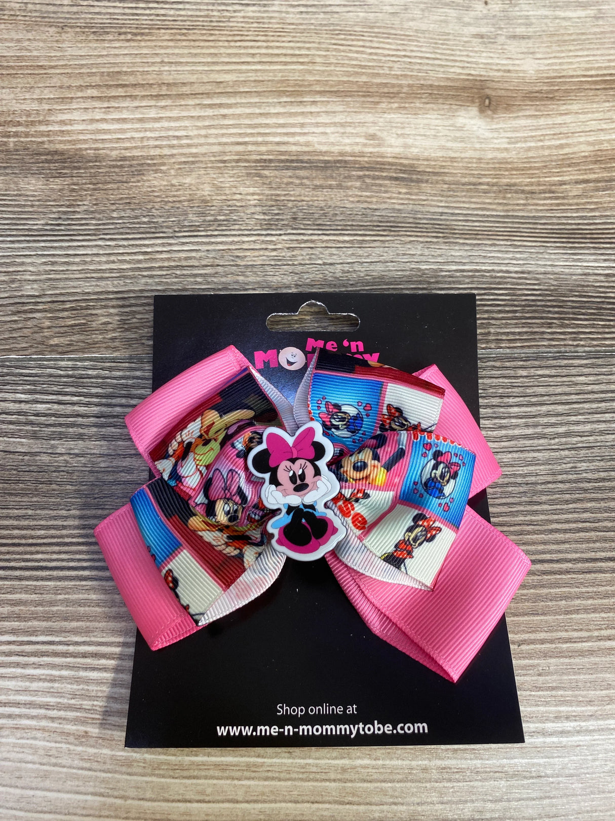 NEW Double Bow w/ Minnie Mouse Applique