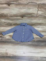 Ralph Lauren Gingham Button Down Shirt Blue sz 24m